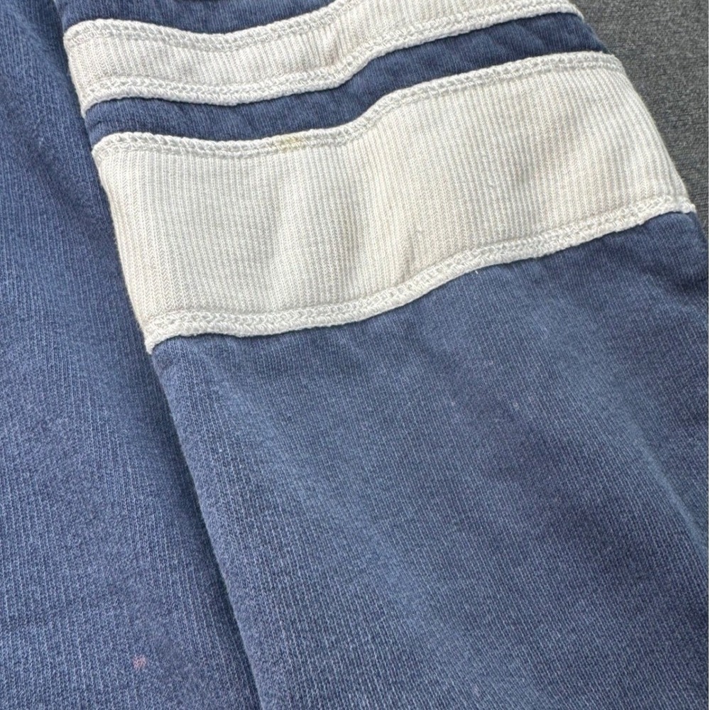 Tommy Jeans Mens Vintage Style Striped Sleeve Blue Sweatshirt Large L - Picture 4 of 13